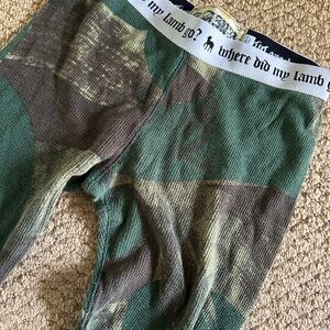 L.A.M.B. Green and Brown Pajama Bottoms
